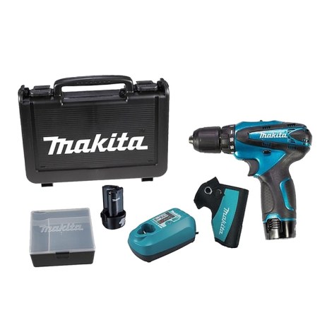 Suktuvas-gręžtuvas Makita DF330DSP1A; 10,8 V; 2x1,3 Ah akum.