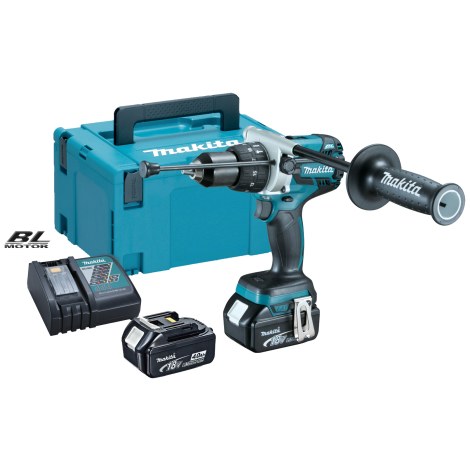 Smūginis suktuvas-gręžtuvas Makita DHP481RMJ; 18 V; 2x4,0 Ah akum.