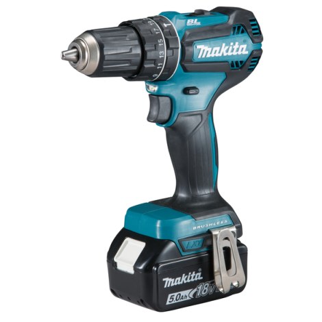 Smūginis suktuvas-gręžtuvas Makita DHP485RTJ; 18 V; 2x5,0 Ah akum.