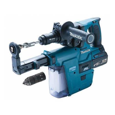 Akum. perforatorius Makita DHR243RMJV; 2 J; SDS-plus; 18 V; 2x4,0 Ah akum.