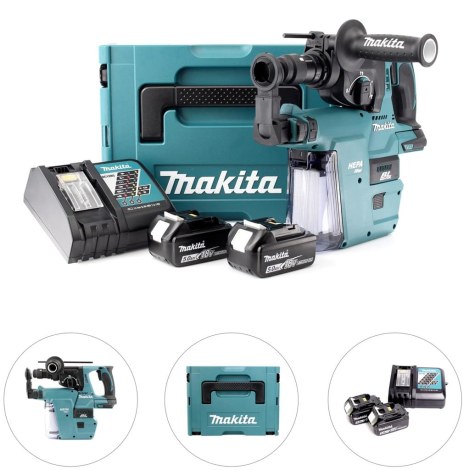 Perforatorius Makita DHR243RTJV; 2,0 J; SDS-plus; 18 V; 2x5,0 Ah akum. + priedai