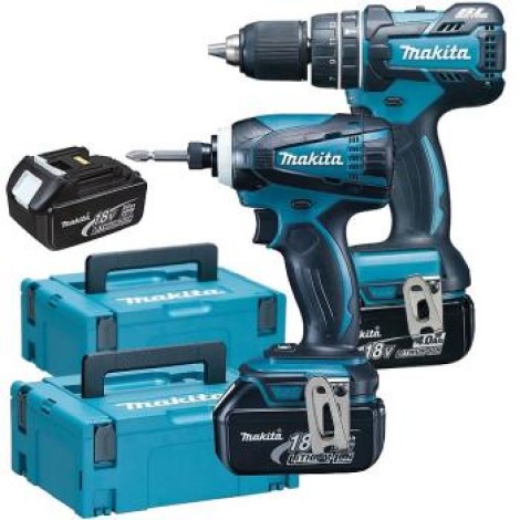 Įrankių rinkinys Makita DLX2003JX1 (DHP480+DTD146); 18 V; 2x3,0 Ah akum.