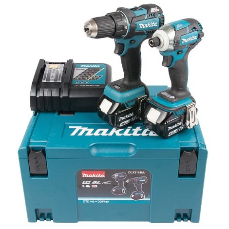 Įrankių rinkinys Makita DLX2118MJ (DDF480+DTD148); 18 V; 2x4,0 Ah akum.
