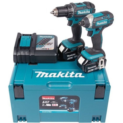 Įrankių rinkinys Makita DLX2127MJ (DDF482 + DTD152); 18 V; 2x4,0 Ah akum. (pažeista pakuotė)