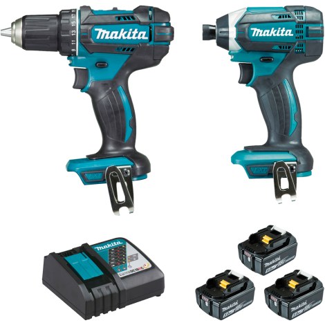 Įrankių rinkinys Makita DLX2127TJ1 (DDF482 + DTD152); 18 V; 3x5,0 Ah akum.