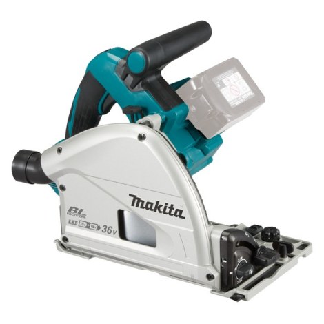 Akumuliatorinis diskinis pjūklas Makita DSP600ZJ; 2x18 V (be akumuliatoriaus ir pakrovėjo) (pažeistas lagaminas)