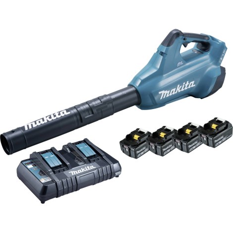 Akumuliatorinis lapų pūstuvas Makita DUB362PT4; 2x18 V; 4x5,0 Ah akum.