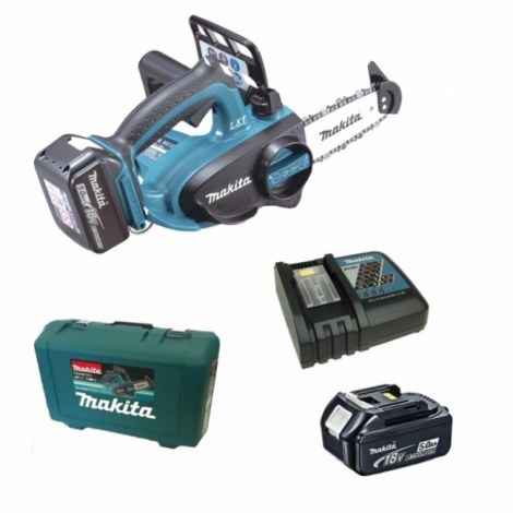 Grandininis pjūklas Makita DUC122RTE; 18 V; 2x5,0 Ah akum.; 11,5 cm juosta