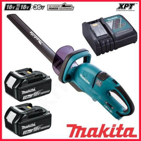 Gyvatvorių žirklės Makita DUH551RF2; 18 V; 2x3,0 Ah akumuliatorinės; 55 cm ilgio