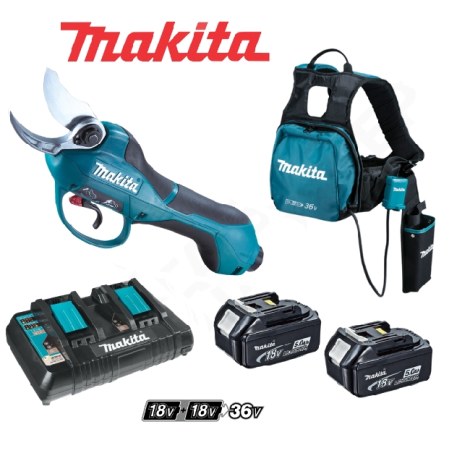 Genėjimo žirklės Makita DUP361PT2; 36 V; 2x5,0 Ah akum.