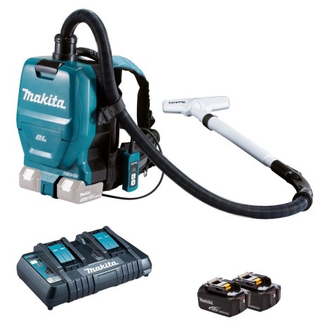 Akumuliatorinis siurblys Makita DVC260PT2; 2x18 V; 2x5,0 Ah akum.