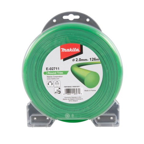 Pjovimo gija Makita; 2,0 mm/126 m; apvali