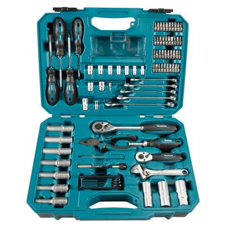 Įrankių komplektas Makita E-08458; 87 vnt.