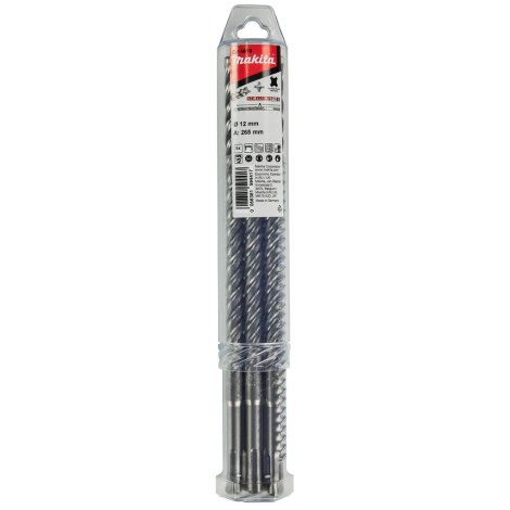 Grąžtas betonui Makita E-14819 Nemesis II; SDS-plus; 12x265 mm; 5 vnt.