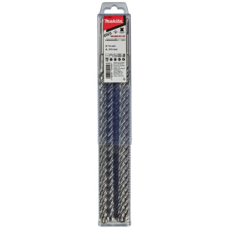 Grąžtas betonui Makita E-14897 Nemesis II; SDS-plus; 14x315 mm; 10 vnt.