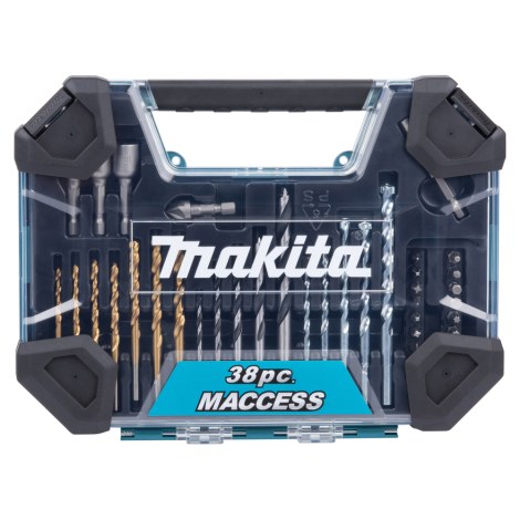 Grąžtų ir sukimo antgalių komplektas Makita E-22573; 38 vnt.