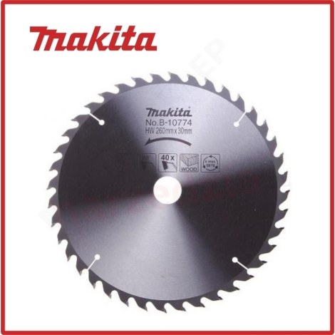 Pjovimo diskas medienai Makita; 260x2,3x30,0 mm; Z40; 20°