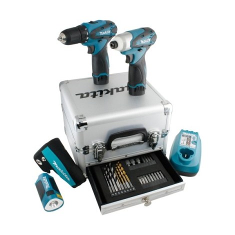 Įrankių rinkinys Makita LCT303X1 (DF330DZ+TD090DZ); 10,8 V; 3x1,3 Ah akum.