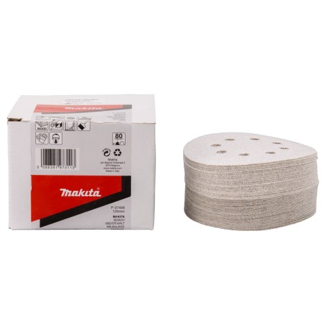Šlifavimo diskas Makita P-37409; 125 mm; K80; 50 vnt.