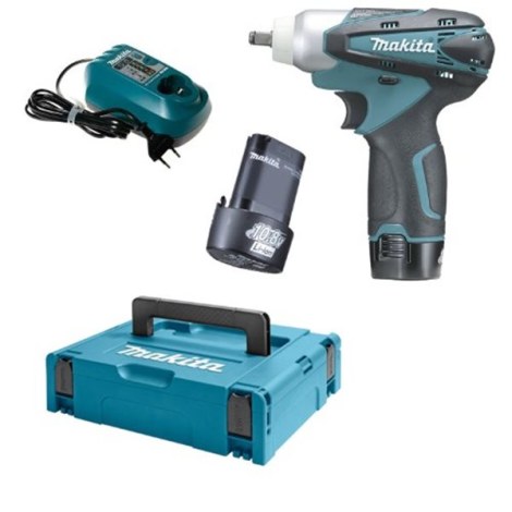 Smūginis veržliasūkis Makita TW100DWJ; 10,8 V; 2x1,3 Ah akum.