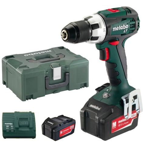 Suktuvas-gręžtuvas Metabo BS 18 LT; 18 V; 2x4,0 Ah akum.