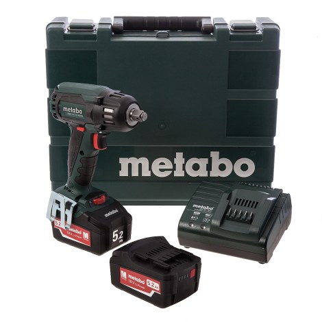 Smūginis veržliasūkis Metabo SSW 18 LTX 400 BL; 18 V; 2x5,2 Ah akum. 