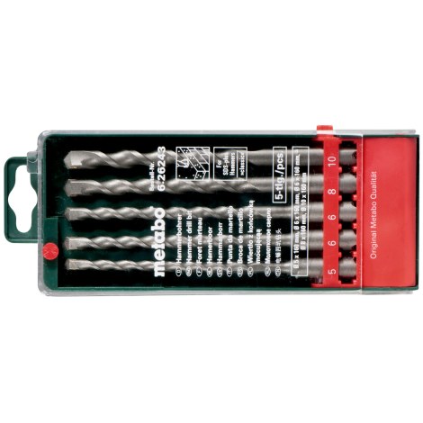 Grąžtų komplektas betonui Metabo Classic; 5-10 mm; 5 vnt.