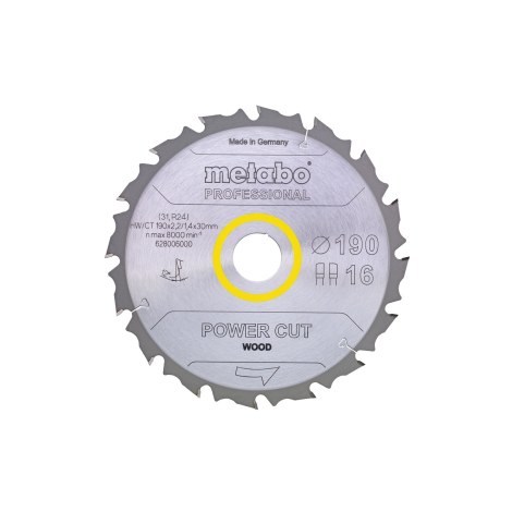 Pjovimo diskas medienai Metabo; 190x2,2x30,0 mm; Z14; 25° 