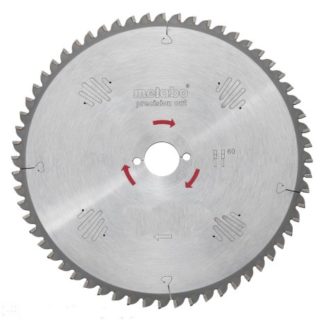 Pjovimo diskas medienai Metabo Precision Cut; 305x2,4x30,0 mm; Z60; -5°  