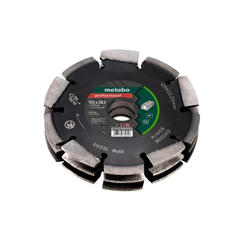 Deimantinis pjovimo diskas Metabo 628299000; 125x28,5x22,23 mm