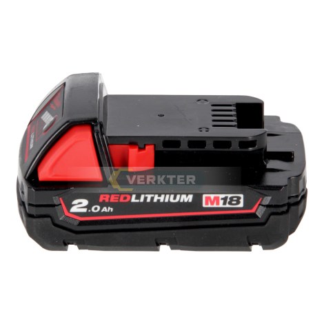 Akumuliatorius Milwaukee M18 B2; 18 V; 2,0 Ah; Li-Ion