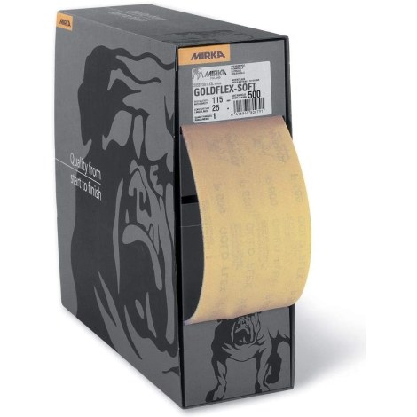 Šlifavimo popieriaus rulonas Mirka GoldFlex Soft 2912707018; 115x125 mm: P180; 200 vnt.