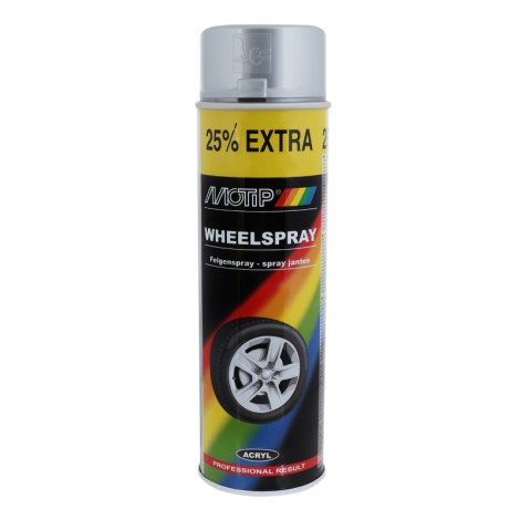 Dažai Motip WHEEL SPRAY; 500 ml; sidabriniai