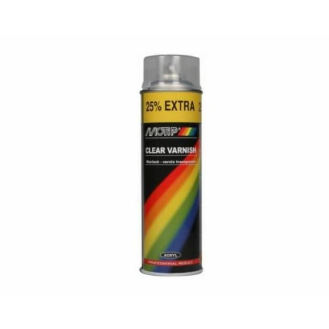 Purškiamas lakas Motip CLEAR VARNISH; 500 ml; blizgus
