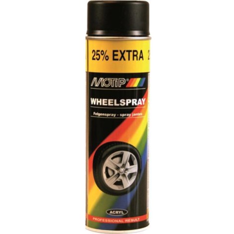 Dažai Motip WHEEL SPRAY; 500 ml; juodi