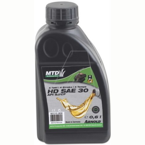 Alyva MTD SAE 30; 0,6l vejapjovių/vejos traktorių varikliams