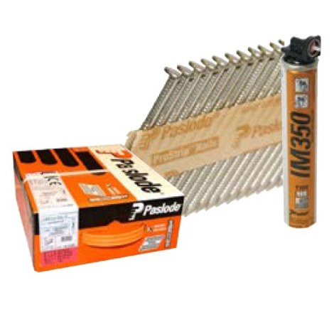 Vinys Paslode; 3,1x90 mm; 34°; 2000 vnt.; juodos; Rifliuotos