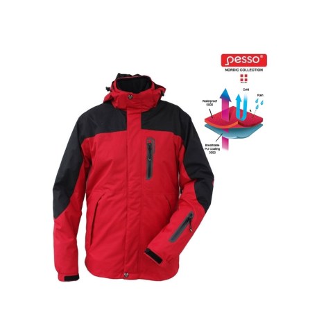 Neperšlampanti striukė Pesso Stockholm; XXXL raudona