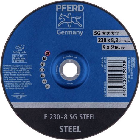 Šlifavimo diskas Pferd A24 R SG; 230x8,3 mm 