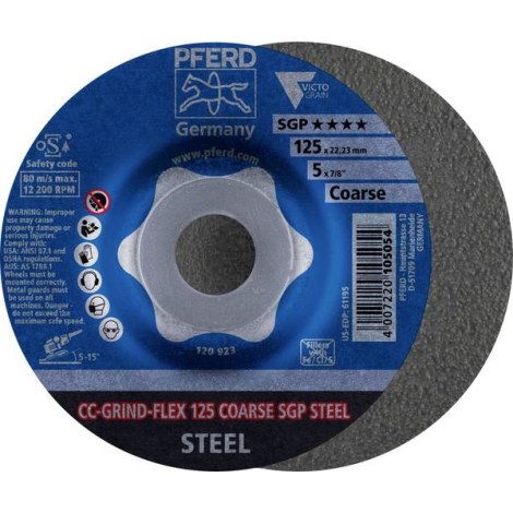 Šlifavimo diskas Pferd CC-Grind-Flex SGP-Steel Coarse; 125 mm 