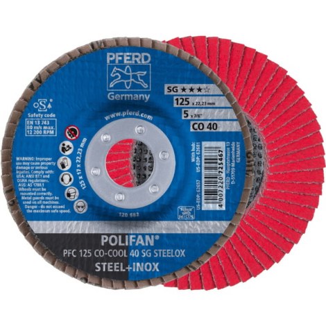 Šlifavimo diskas PFERD 725467; 125 mm; P40