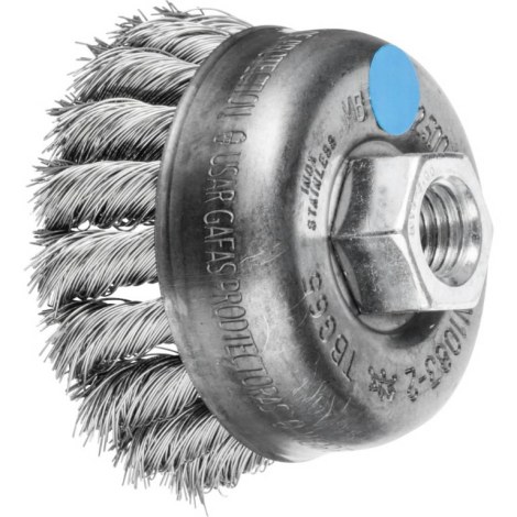 Vielinis apvalus šepetys Pferd TBG Inox; 65 mm; M14; 5 vnt.