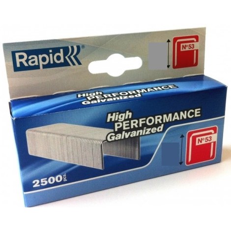 Kabės Rapid; 11,4x12 mm; 2500 vnt.; tipas 53