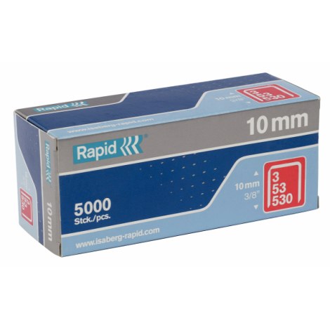 Kabės Rapid 23808700; 5000 vnt.; tipas 53; galvanizuotos