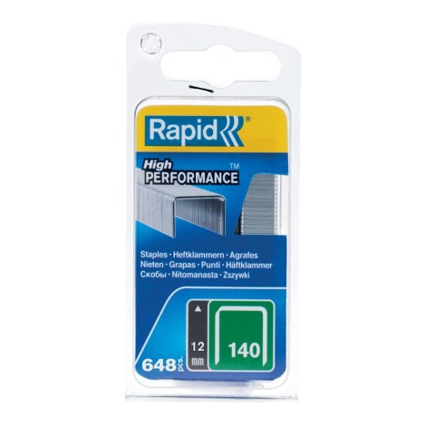 Kabės Rapid Flatwire; 12 mm; 650 vnt.; tipas 140; galvanizuotos
