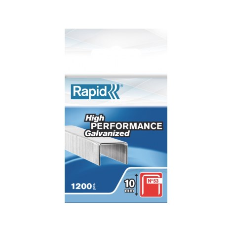 Kabės Rapid 40109562; 10 mm; 1080 vnt.; tipas 53; galvanizuotos