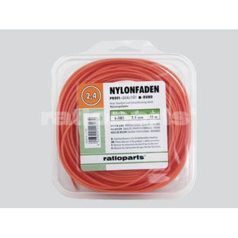 Pjovimo gija Nylon line (2,4 mm/15 m) oranžinė
