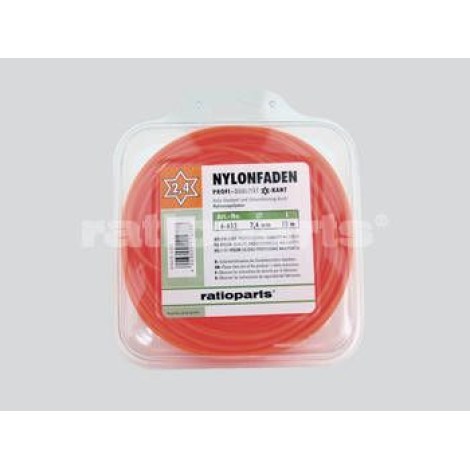 Pjovimo gija Nylon line (2,0 mm/15 m) oranžinė, 6-briaunė