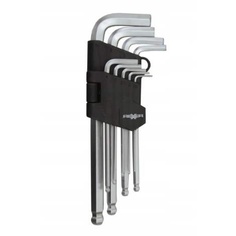 Šešiakampių raktų rinkinys Rexxer RA-05-392; 1,5-10 mm; 9 vnt.
