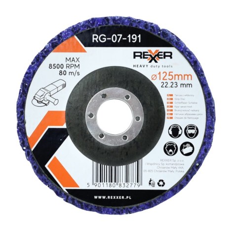 Veltinio diskas valymui Rexxer RG-07-191; 125 mm